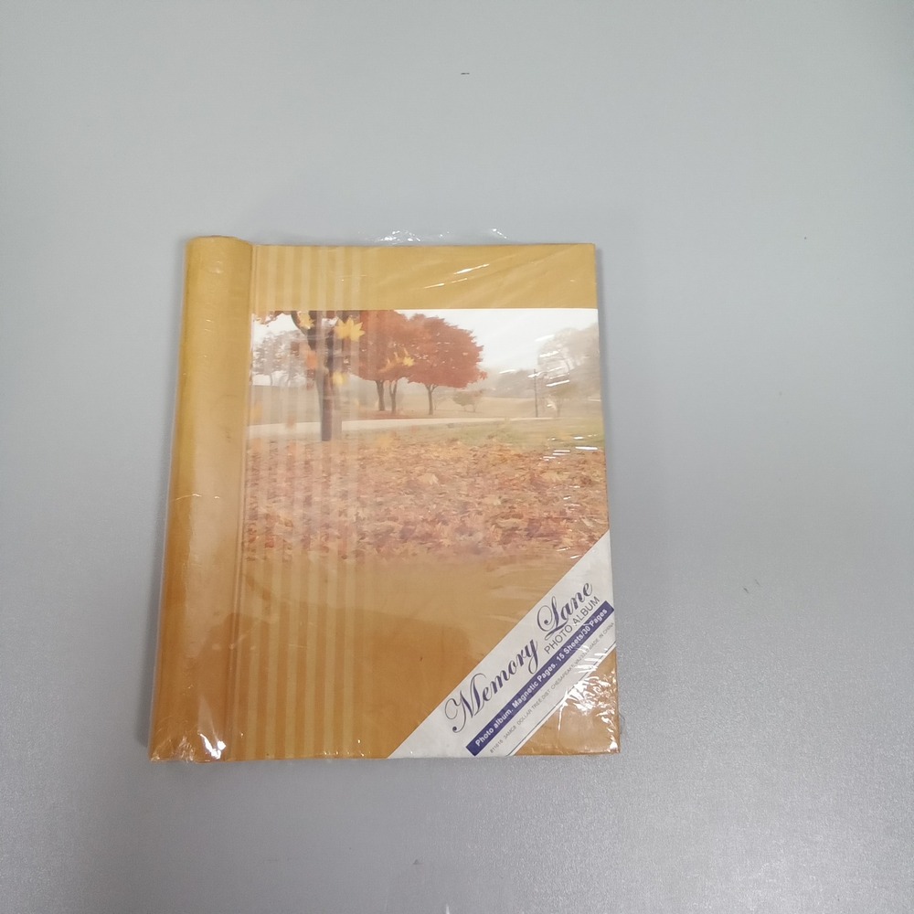 Memory Lane Magnetic Photo Album 15 Sheets 30 Pages Fall Autumn Landscape Gold